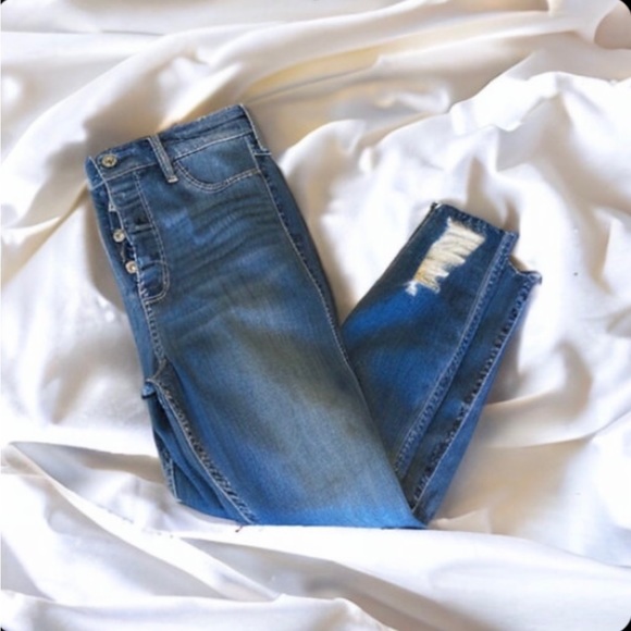 BN Hollister California High-Rise Crop Jean Leggings Hollister Advanced Stretch - Picture 6 of 11